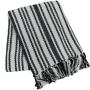 FRAZADA 130X150 ALGODÓN NEGRA / BEIGE