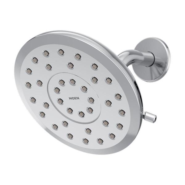 REGADERA FIJA REDONDA ABS CROMO ECO PERFORMANCE AHORRADOR DE AGUA