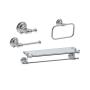 JUEGO DE ACCESORIOS PARA BAÑO CROMO 4 PIEZAS REGENCY