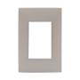 CONTACTO DÚPLEX CON PLACA DECORATIVA DE PLÁSTICO GRIS
