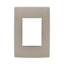 INTERRUPTOR SENCILLO CON PLACA DECORATIVA DE PLÁSTICO GRIS