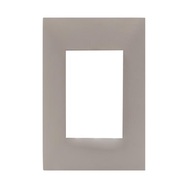 PLACA DECORATIVA CON 1 INTERRUPTOR DE 3 VÍAS DE PLÁSTICO GRIS