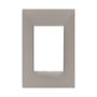 PLACA DECORATIVA CON 1 INTERRUPTOR DE 3 VÍAS DE PLÁSTICO GRIS