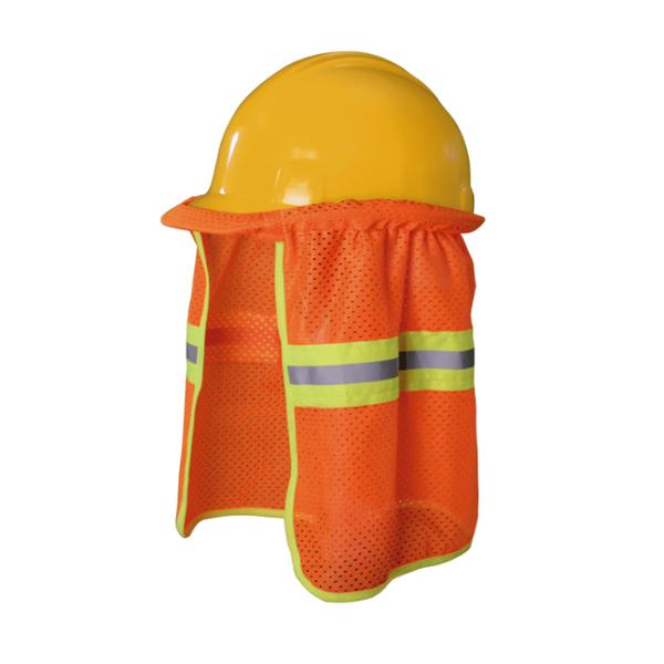 KIT DE CASCO AMARILLO Y CUBRENUCA ANARANJADO