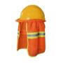 KIT DE CASCO AMARILLO Y CUBRENUCA ANARANJADO
