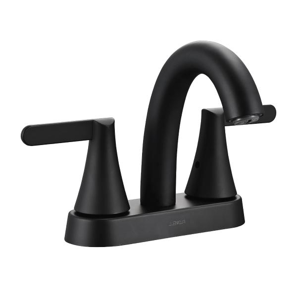 LLAVE PARA LAVABO DUOMANDO NEGRO MATE 3 ORIFICIOS CUELLO GIRATORIO