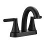 LLAVE PARA LAVABO DUOMANDO NEGRO MATE 3 ORIFICIOS CUELLO GIRATORIO