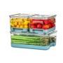 SET CONTENEDORES PARA COMIDA CON HIELO 3 PIEZAS DE PLÁSTICO AQUA TRANSPARENTE