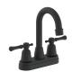 LLAVE PARA LAVABO DUOMANDO NEGRO MATE 3 ORIFICIOS CUELLO GIRATORIO 360 GRADOS