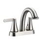 LLAVE PARA LAVABO DUOMANDO NÍQUEL CEPILLADO 3 ORIFICIOS CUELLO GIRATORIO 360