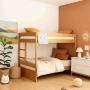 CAMA LITERA INDIVIDUAL MDF NATURAL DOBLE MODERNO 100 KG