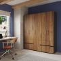 CLÓSET MDP ARMABLE 200 X 180 X 49.8 CM CAFÉ CON 5 PUERTAS Y 2 CAJÓNES