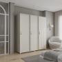 CLÓSET MDP ARMABLE 200 X 180 X 53.2 CM BLANCO CON 3 PUERTAS CORREDIZAS Y 2 CAJÓNES