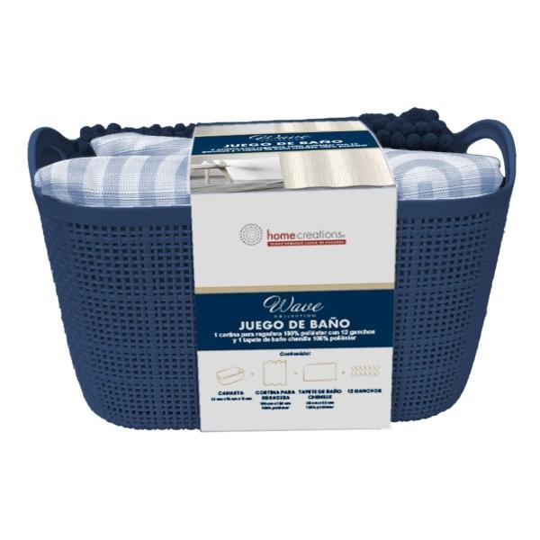 CANASTA CON JUEGO DE BAÑO HOMECREATIONS