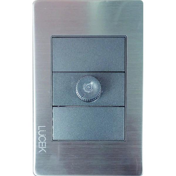 PLACA METÁLICA CON DIMMER ANODIZADO
