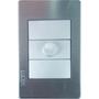 PLACA METÁLICA CON DIMMER PLATEADO