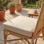COJÍN DE JARDÍN CUADRADO PARA ASIENTO 45 X 50 X 8 CM BEIGE