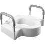 ASIENTO PARA BAÑO ALARGADO PLÁSTICO BLANCO ELEVADO