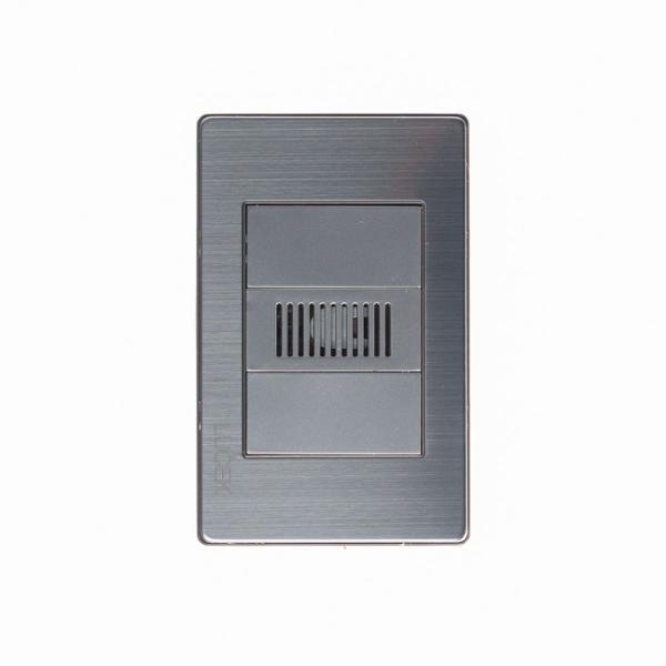 PLACA METALICA CON ZUMBADOR PLATEADO