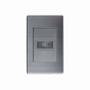 PLACA METALICA CON ZUMBADOR PLATEADO