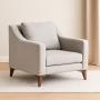 SILLÓN FIJO 1 PERSONA LANSON TELA GRIS