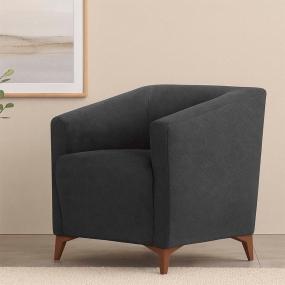SILLÓN FIJO 1 PERSONA COOPER II TELA GRIS CARBÓN