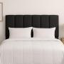 CABECERA KING SIZE KAMI TAPIZADA NEGRA MINIMALISTA PARA RECÁMARA