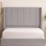 CABECERA KING SIZE NIZZA TAPIZADA PLATA CONTEMPORÁNEA PARA RECÁMARA