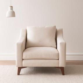 SILLÓN FIJO 1 PERSONA LANSON TAPIZ IMPORTADO CREMA