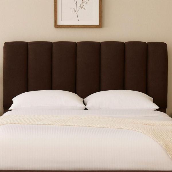 CABECERA QUEEN SIZE KAMI TAPIZADA CHOCOLATE MINIMALISTA PARA RECÁMARA