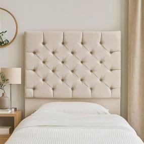 CABECERA KING SIZE CAPRI TAPIZADA BEIGE CONTEMPORÁNEA CAPITONADA PARA RECÁMARA