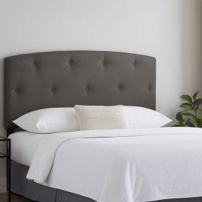 CABECERA INDIVIDUAL SIGMA TAPIZADA GRIS CAPITONADA AJUSTABLE PARA RECÁMARA