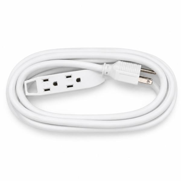 EXTENSIÓN ELÉCTRICA DE USO RUDO 16 AWG 3 METROS BLANCA
