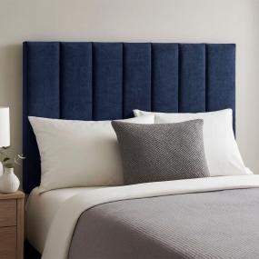 CABECERA QUEEN SIZE ARGOS TAPIZADA AZUL MODERNA AJUSTABLE PARA RECÁMARA