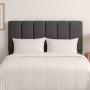 CABECERA MATRIMONIAL KAMI TAPIZADA GRIS OSCURO MINIMALISTA PARA RECÁMARA
