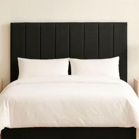 CABECERA QUEEN SIZE ARGOS TAPIZADA NEGRO TRANSICIONAL AJUSTABLE PARA RECÁMARA