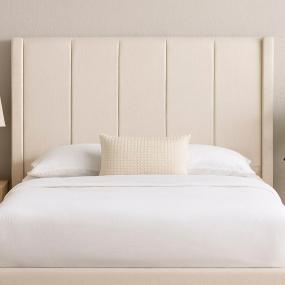 CABECERA MATRIMONIAL NIZZA TAPIZADA BEIGE CONTEMPORÁNEA PARA RECÁMARA