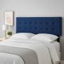 CABECERA KING SIZE BILBAO TAPIZADA AZUL CAPITONADA AJUSTABLE PARA RECÁMARA