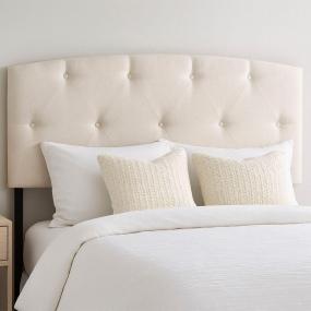 CABECERA KING SIZE SIGMA TAPIZADA CREMA CAPITONADA AJUSTABLE PARA RECÁMARA