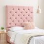 CABECERA QUEEN SIZE CAPRI TAPIZADA ROSA CONTEMPORÁNEA CAPITONADA PARA RECÁMARA