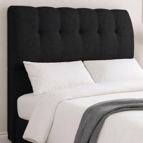 CABECERA KING SIZE NUBE TAPIZADA NEGRA MINIMALISTA ENSAMBLADA PARA RECÁMARA
