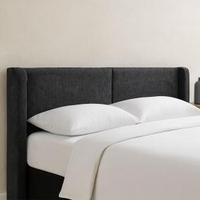 CABECERA MATRIMONIAL MILAN TAPIZADA GRIS CARBÓN MINIMALISTA PARA RECÁMARA