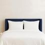 CABECERA QUEEN SIZE MILAN TAPIZADA AZUL MINIMALISTA PARA RECÁMARA