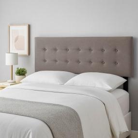 CABECERA INDIVIDUAL BILBAO TAPIZADA GRIS OSCURO CAPITONADA AJUSTABLE PARA RECÁMARA