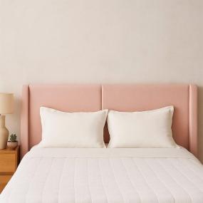 CABECERA INDIVIDUAL MILAN TAPIZADA ROSA MINIMALISTA PARA RECÁMARA