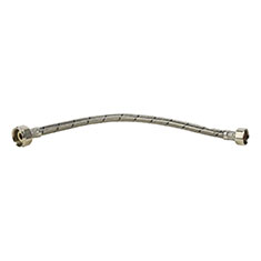 MANGUERA FLEXIBLE PARA AGUA DE ACERO INOXIDABLE 0.35M 1/2" X 7/8"