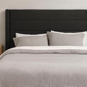CABECERA KING SIZE LUGO TAPIZADA NEGRO CONTEMPORÁNEA PARA RECÁMARA
