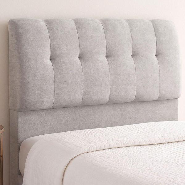 CABECERA INDIVIDUAL NUBE TAPIZADA PLATA MINIMALISTA ENSAMBLADA PARA RECÁMARA