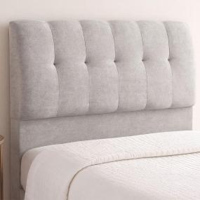 CABECERA INDIVIDUAL NUBE TAPIZADA PLATA MINIMALISTA ENSAMBLADA PARA RECÁMARA