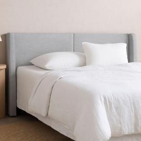 CABECERA MATRIMONIAL MILAN TAPIZADA GRIS MINIMALISTA PARA RECÁMARA